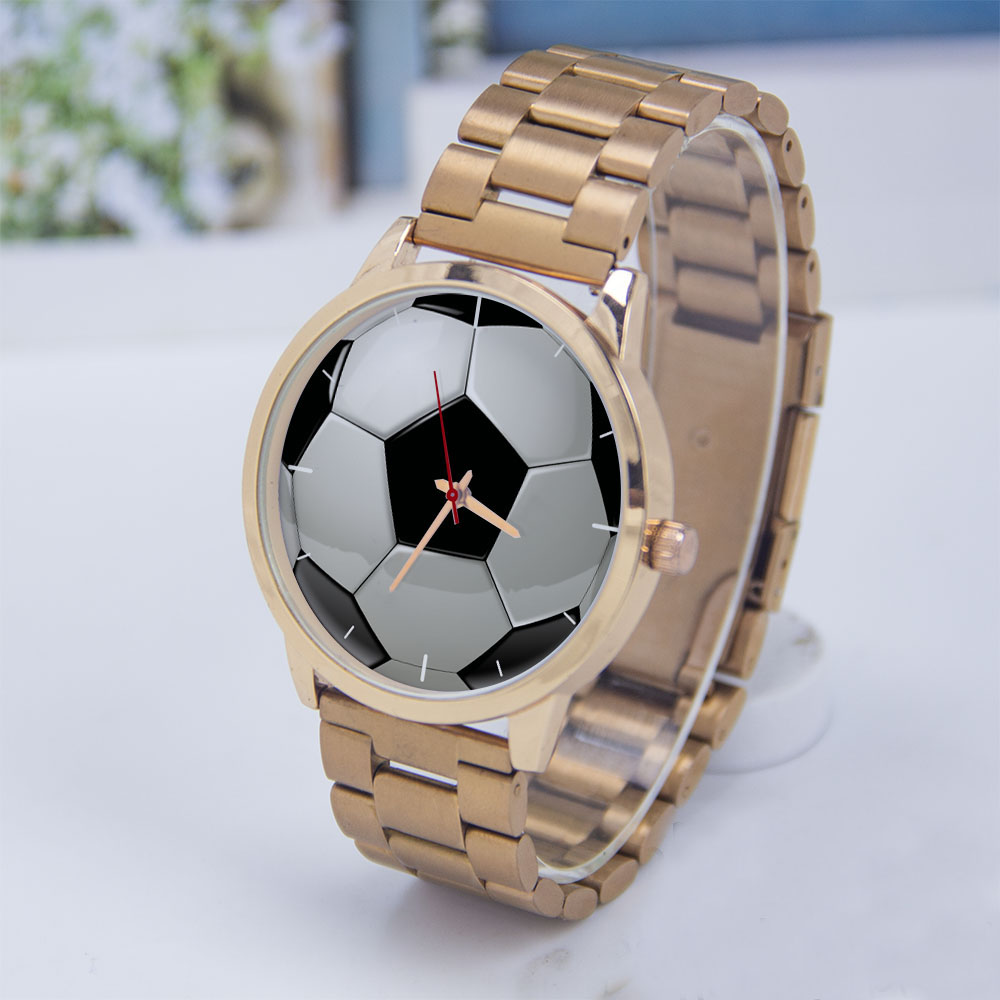 Jewelry For Watches - サッカー フットボール デザイン ファン シルバー メンズ腕時計