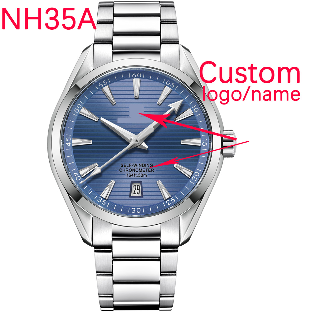 Jewelry For Watches - 高級NH35ムーブメントカスタムロゴ41mmメンズスポーツ自動巻き腕時計サファイアスチールバンドメンズウォッチ