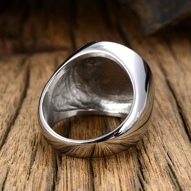 男性用のクラシックツリー,ゴールド/シルバーカラーのステンレ - Mens Signet Ring のレビューと価格