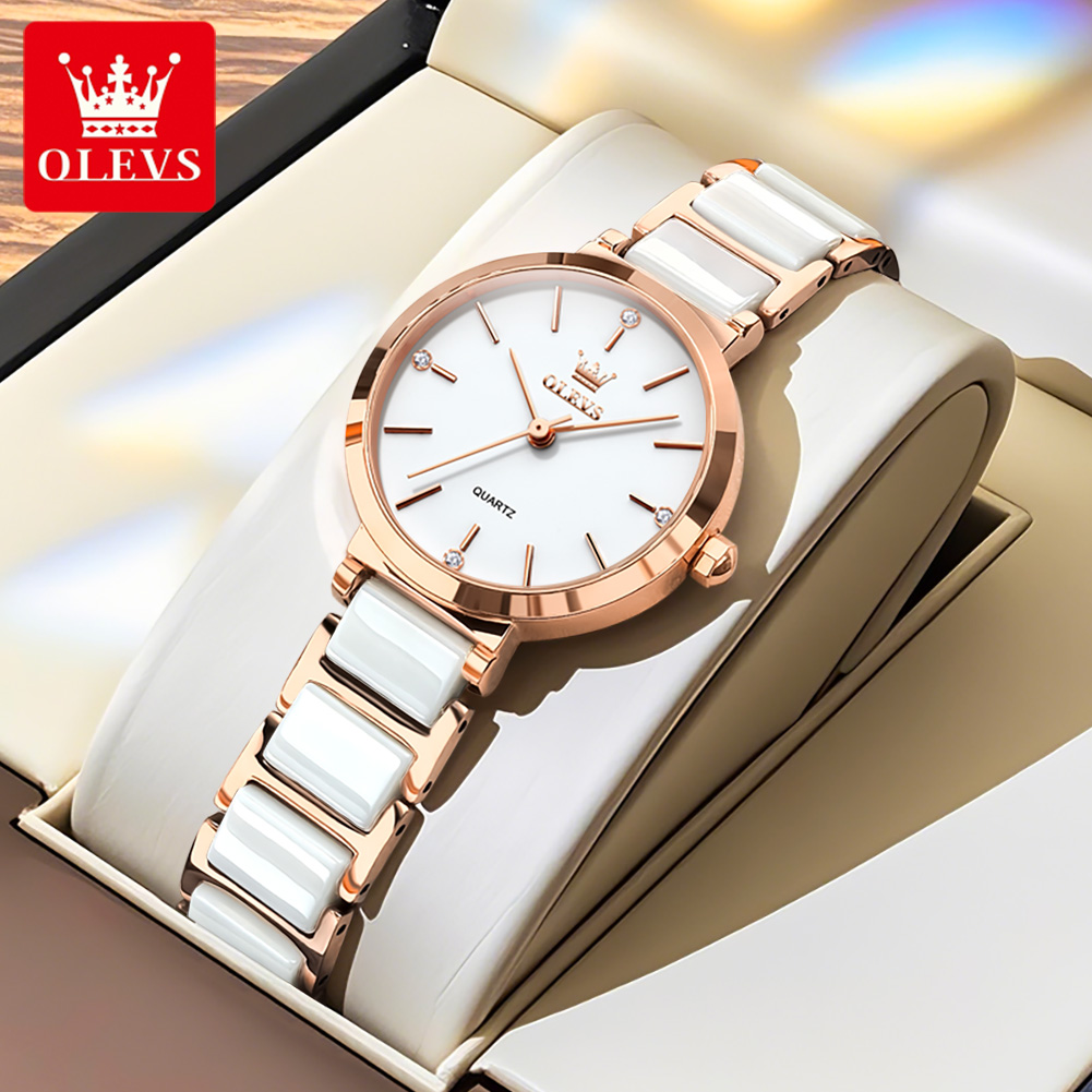 OLEVSレディース腕時計5877高級エレガントクォーツ腕時 - Jewelry For Watches のレビューと価格