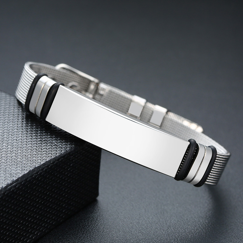 Vnox-男性用ステンレススチールブレスレット,刻印された調 - Jewelry Watches For Men のレビューと価格