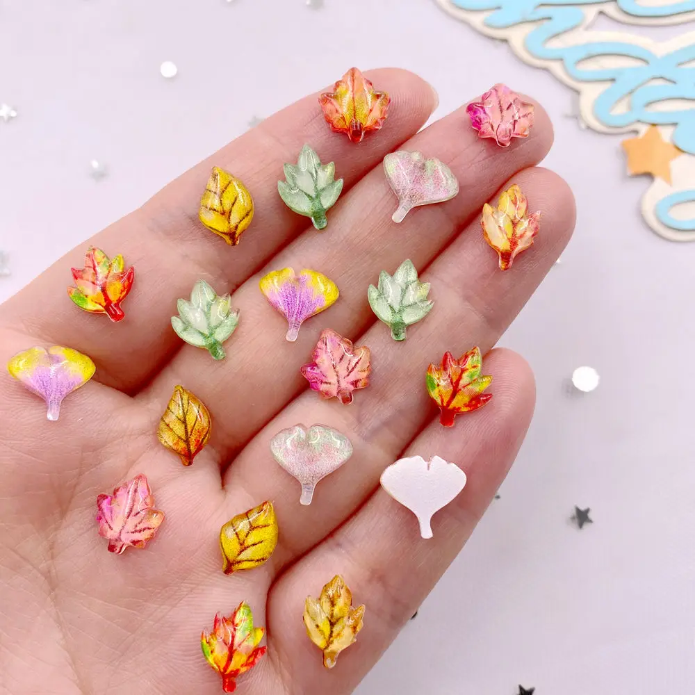 50 個混合樹脂ミニクリスタルカラフルなカエデの葉アートネイ - Paradise Jewelry & Watches Llc Miami のレビューと価格