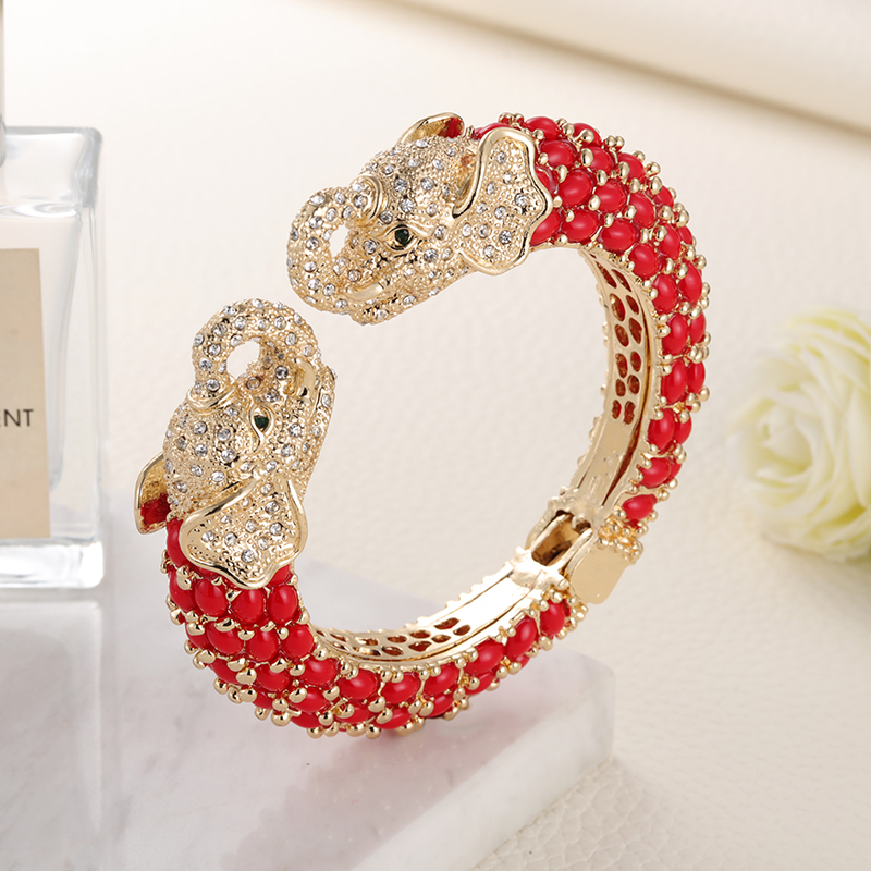 フラットパラダイス-カラフルな2頭象樹脂ブレスレット、女性用 - Paradise Jewelry & Watches Llc Miami のレビューと価格
