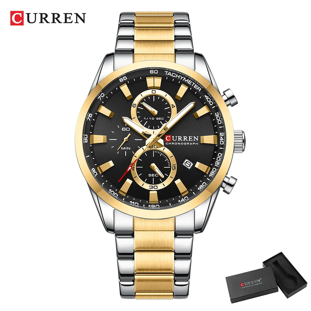 カレンカジュアルクォーツクロノスポーツ腕時計ブランド男性用ス - Jewelry For Watches のレビューと価格