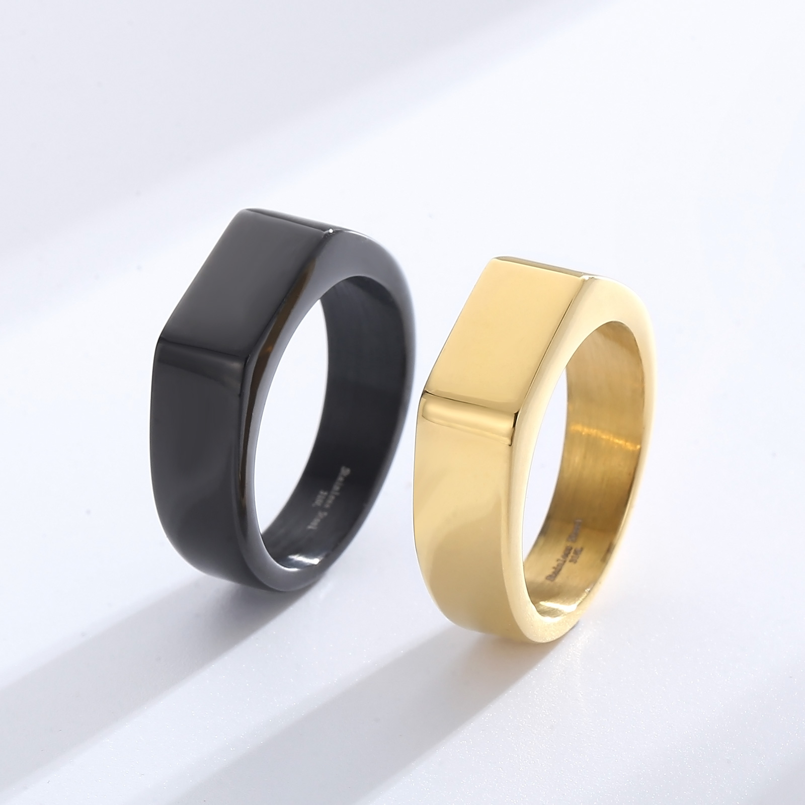 シグネットリング ステンレス鋼リング クラシック ヒップスタ - Mens Signet Ring のレビューと価格
