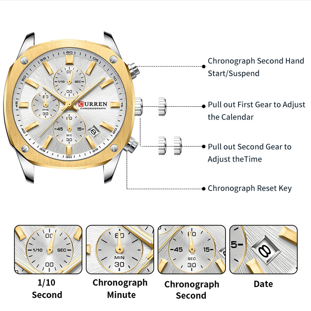 CURREN モダンメンズ 42mm スポーツウォッチ -  - Jewelry For Watches のレビューと価格