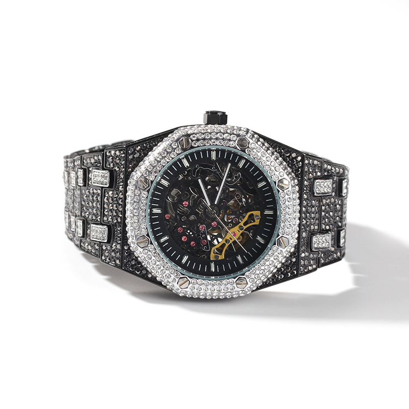 ヒップホップ ブリンブリン アイスアウト ステンレススチール - Jewelry Watches For Men のレビューと価格